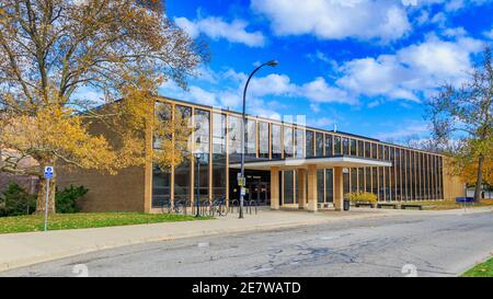 ANN ARBOR, MI, USA - NOVEMBER 8:  Mortimer E. Cooley Building on November 8, 2020 at the University of Michigan, North Campus in Ann Arbor, Michigan. Stock Photo