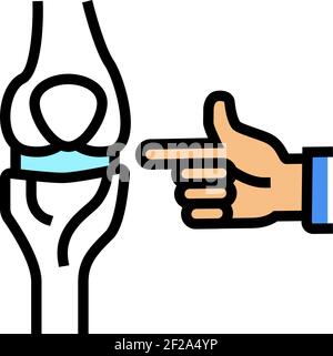 knee-joint radiology color icon vector illustration flat Stock Vector