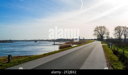 View over the river Lek in the Netherlands Stock Photo