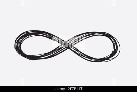 Infinity sign hand drawn illustration Stock Photo