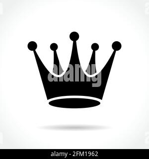 Illustration of crown icon on white background Stock Vector