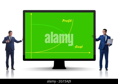 Concept of proft and loss with the businessman Stock Photo