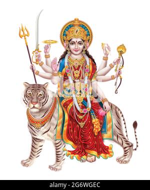 Jai Mata Di, Goddess Durga Stock Photography from a printing house Stock Photo