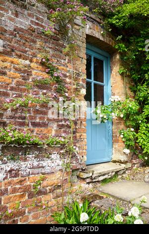 Side entrance to Tudor Old Palace at Hatfield. The house was the childhood home of Elizabeth I Stock Photo