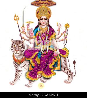 Jai Mata Di, Goddess Durga Stock Photography from a printing house Stock Photo