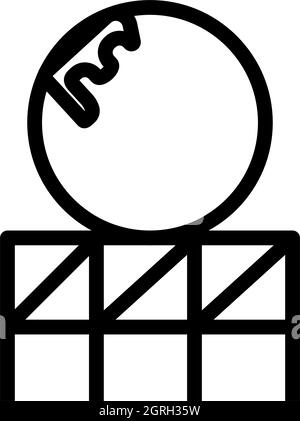 Roller Coaster Loop Icon Stock Vector