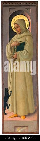 Saint Bernard of Clairvaux, painting by workshop of Fra Filippo Lippi, 1447-1469 Stock Photo