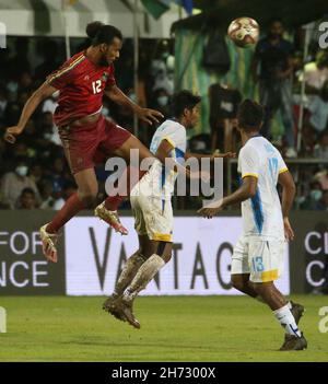 Colombo, Sri Lanka. 19th Nov, 2021. Seychelle players celebrate after ...