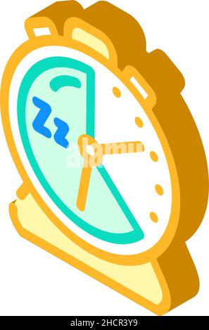 sleep hours isometric icon vector illustration Stock Vector