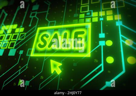 Neon sale Stock Photo