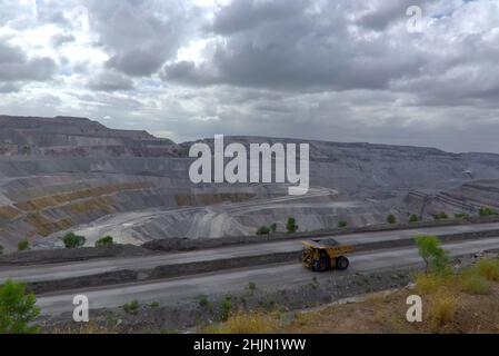 Dawson Mine open cut coal mine near near Moura Queensland Australia Stock Photo