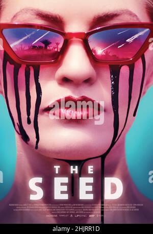 The Seed (2021) directed by Sam Walker and starring Lucy Martin, Sophie Vavasseur and Chelsea Edge. What starts out as girls weekend away in the Mojave desert becomes a tale of horror, death and alien invasion. Stock Photo