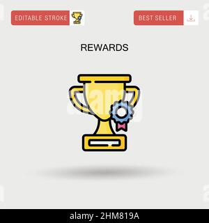 Rewards Simple vector icon. Stock Vector