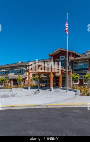 The new Panther Lake Elementary School in Kent, Washington. Stock Photo