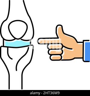 knee-joint radiology color icon vector illustration flat Stock Vector