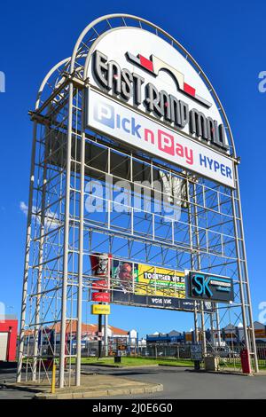 Welcome sign in front of East Rand Mall, Boksburg, East Rand, Gauteng Province, Republic of South Africa Stock Photo