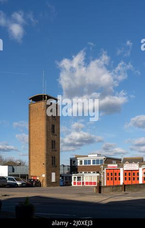 EAST GRINSTEAD, WEST SUSSEX, UK - JANUARY 31: View of the fire station in East Grinstead, West Sussex, UK on January 31, 2022 Stock Photo