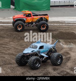 Monster Jam London 2022, Monster truck show, Olympic Stadium London, UK Stock Photo