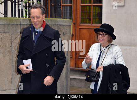 File photo dated 5/3/2016 of Richard E Grant and Joan Washington The actor has remembered his late wife saying he feels 'grateful for the 38 years we had together'. Washington, a voice coach to celebrities including Penelope Cruz and Jessica Chastain, died in September last year at the age of 74. Issue date: Friday July 29, 2022. Stock Photo