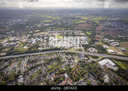 Aerial view of the TZDO - TechnologieZentrumDortmund GmbH, Technical University Dortmund Campus North with the Technology Center and EMC Test NRW GmbH Stock Photo