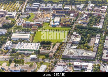 Aerial view of the TZDO - TechnologieZentrumDortmund GmbH, Technical University Dortmund Campus North with the Technology Center and EMC Test NRW GmbH Stock Photo