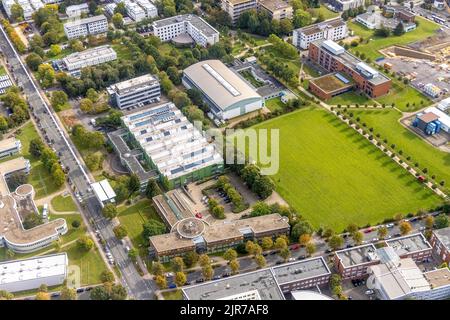 Aerial view of the TZDO - TechnologieZentrumDortmund GmbH, Dortmund University of Technology Campus North with the Technology Center and EMC Test NRW Stock Photo