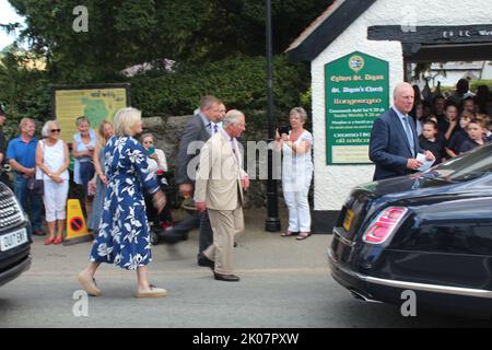 Prince Charles visits North Wales Stock Photo