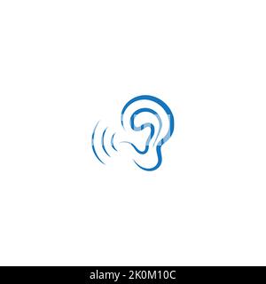 Ear Hearing Logo Icon Vector Stock Vector