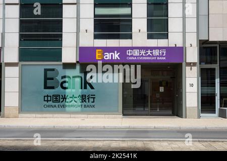 Luxembourg city, May 2022. External view of the China Everbright Bank branch in the city center Stock Photo