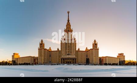 Moscow State University Panorama II Stock Photo