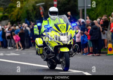 Police Scotland Motorbike Patrol On Queensferry Road, Edinburgh. Stock Photo