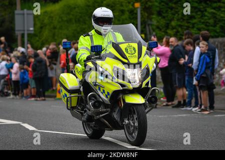 Police Scotland Motorbike Patrol On Queensferry Road, Edinburgh. Stock Photo