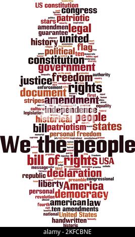 We the people word cloud concept. Collage made of words about We the people. Vector illustration Stock Vector