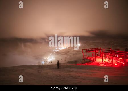 Abisko National Park Tourist Station of Sweden north of the Arctic Circle famous for Northern Lights Stock Photo