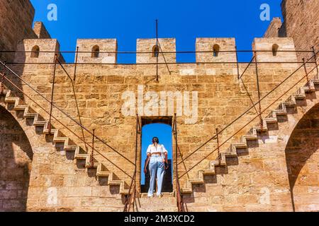 Torres de Serranos in Valencia, Spain Stock Photo