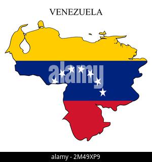 Venezuela map vector illustration. Global economy. Famous country. South America. Latin America. America. Stock Vector