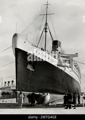 RMS Queen Mary, ocean liner, c.1937 Stock Photo