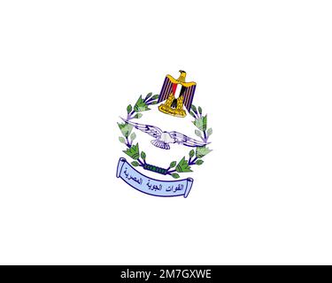 Egyptian Air Force, Rotated Logo, White Background B Stock Photo