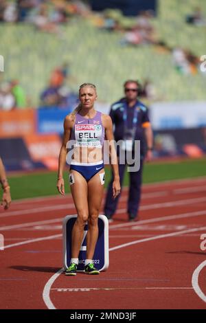 Alexandra BELL participating in the 800 meters of the European Athletics Championships in Munich 2022. Stock Photo