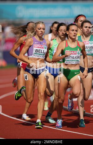 Alexandra BELL participating in the 800 meters of the European Athletics Championships in Munich 2022. Stock Photo