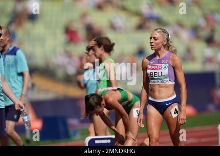 Alexandra BELL participating in the 800 meters of the European Athletics Championships in Munich 2022. Stock Photo