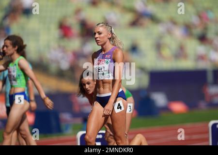 Alexandra BELL participating in the 800 meters of the European Athletics Championships in Munich 2022. Stock Photo