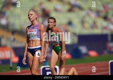 Alexandra BELL participating in the 800 meters of the European Athletics Championships in Munich 2022. Stock Photo