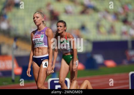 Alexandra BELL participating in the 800 meters of the European Athletics Championships in Munich 2022. Stock Photo