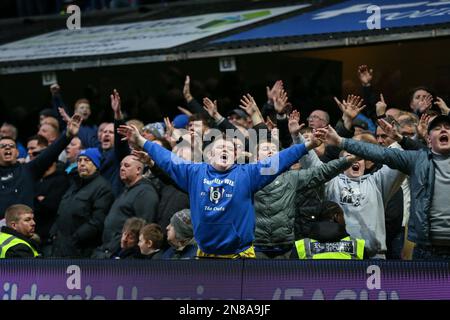 Ipswich, UK. 11th Feb, 2023. Sheffield Wednesday fans singing in the stands during the Sky Bet League 1 match Ipswich Town vs Sheffield Wednesday at Portman Road, Ipswich, United Kingdom, 11th February 2023 (Photo by Arron Gent/News Images) in Ipswich, United Kingdom on 2/11/2023. (Photo by Arron Gent/News Images/Sipa USA) Credit: Sipa USA/Alamy Live News Stock Photo