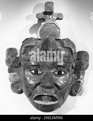 Jade and shell death mask, Mayan king Pakal the Great, National Museum ...