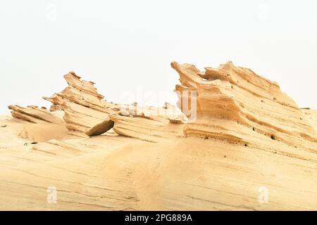 Fossil Dunes Al Wathba, Abu Dhabi Stock Photo