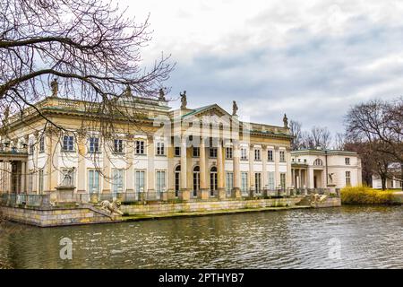 Palace on the Water in Lazienki Park, Warsaw, Poland Stock Photo