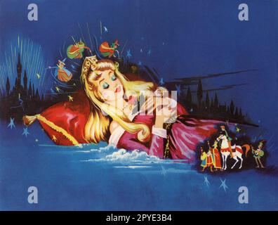 WALT DISNEY'S SLEEPING BEAUTY 1959 supervising director CLYDE GERONIMI story Charles Perrault songs and score adapted from the ballet music by Tchaikovsky Walt Disney Productions Stock Photo