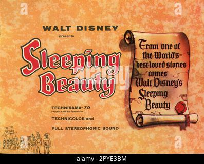 WALT DISNEY'S SLEEPING BEAUTY 1959 supervising director CLYDE GERONIMI story Charles Perrault songs and score adapted from the ballet music by Tchaikovsky Walt Disney Productions Stock Photo